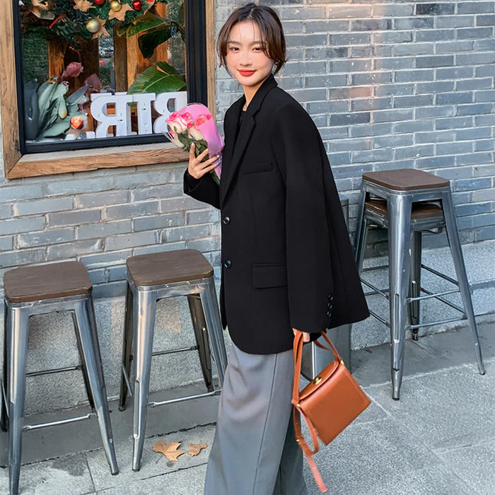 オーバーサイズブラックジャケット