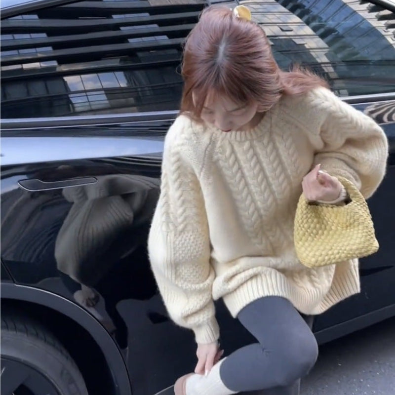 オーバーサイズ厚手ニットセーター(3colors)