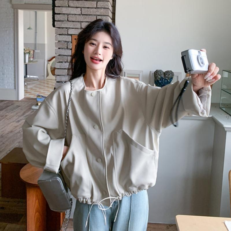 ノーカラールーズショートジャケット(2colors)