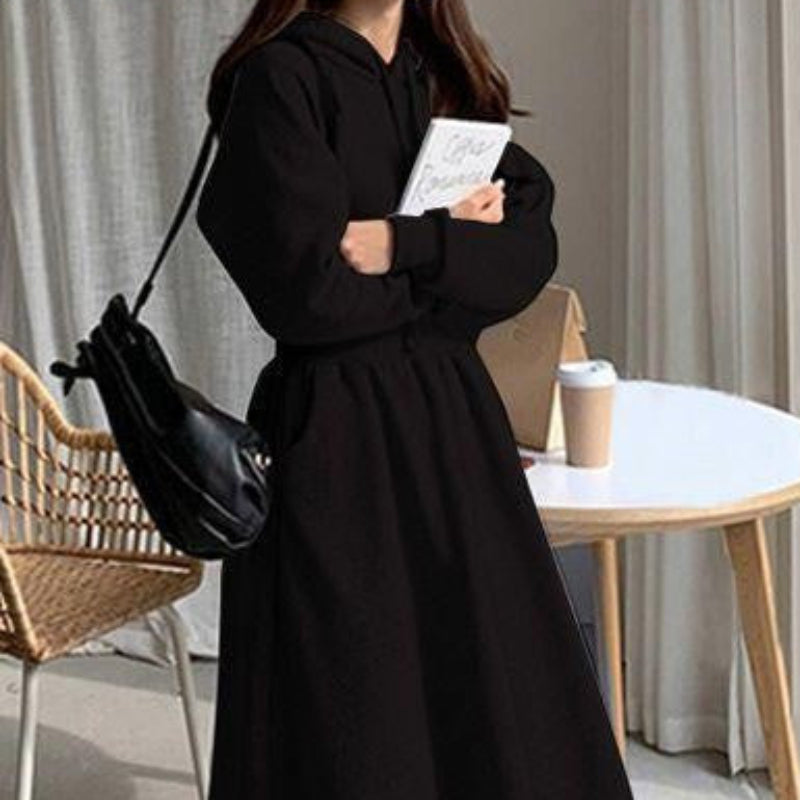 フード付きパーカーワンピース(2colors)