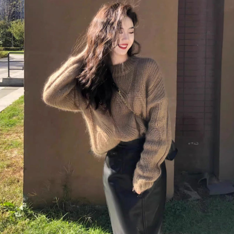 ローゲージケーブルニットセーター(3colors)