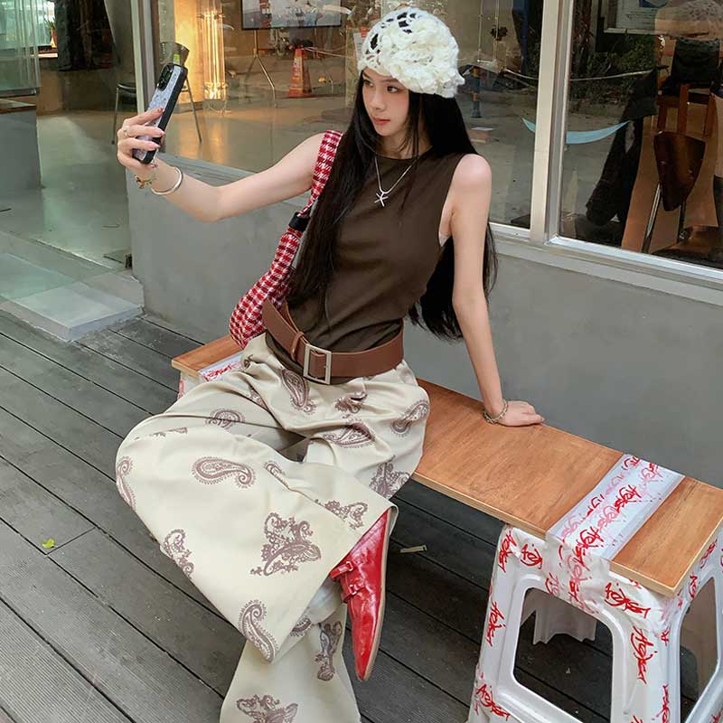 ペイズリーワイドパンツ