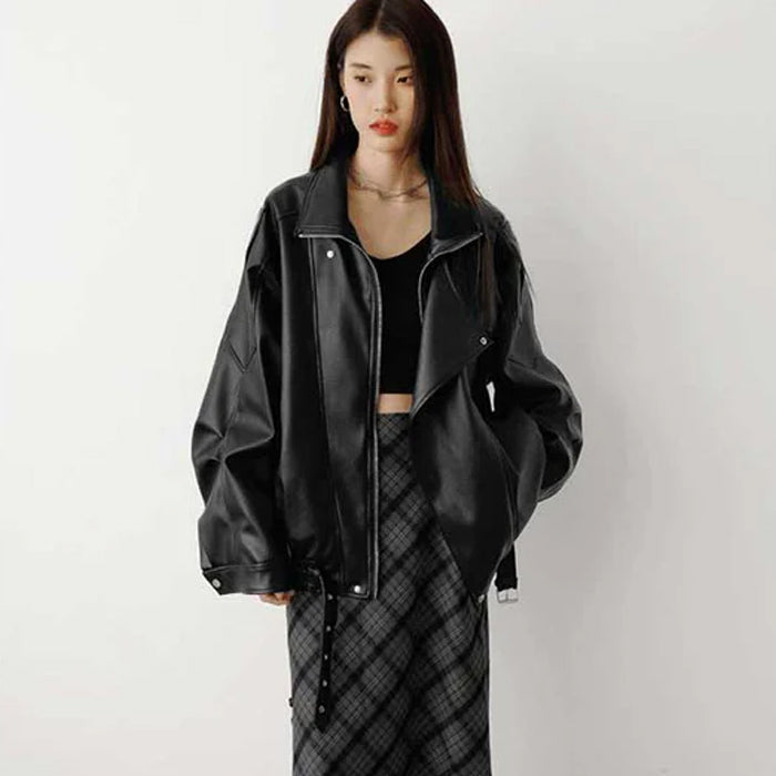 オーバーサイズレザージャケット(2colors)
