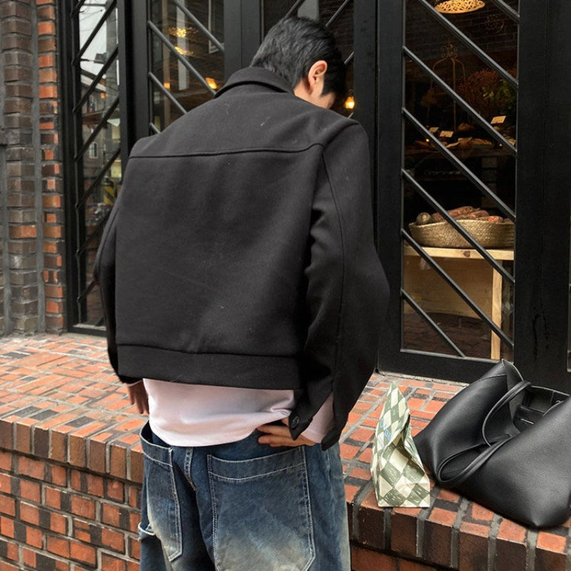 ラペルカラーショート丈ジャケット(2colors)