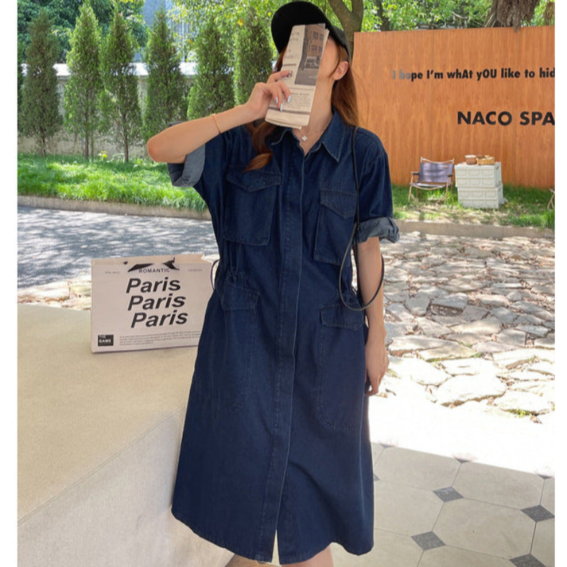 ワークデザインデニムワンピース