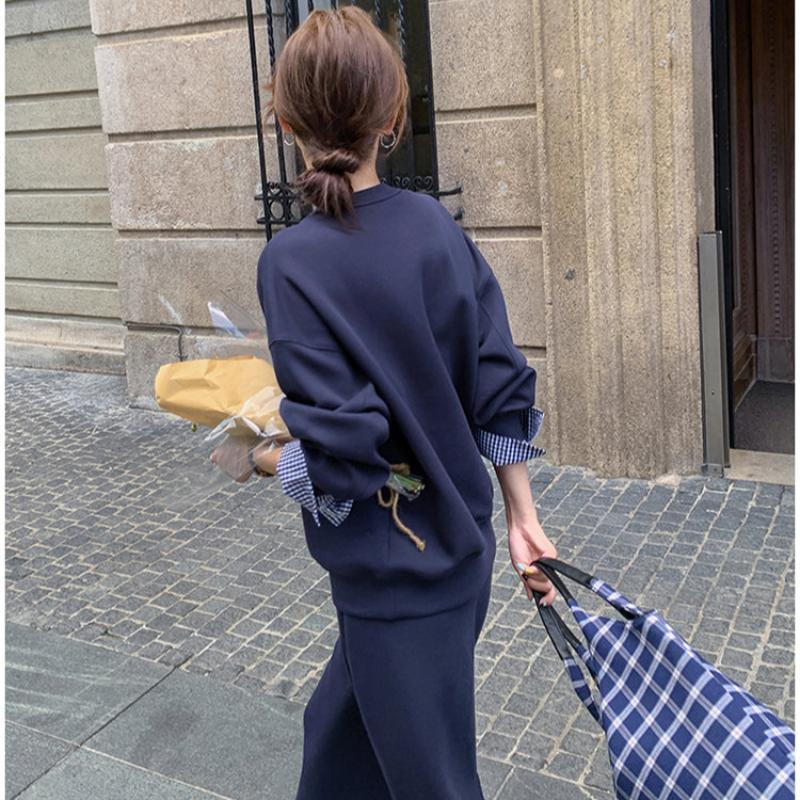 チェックカフストレーナー×スカートセット