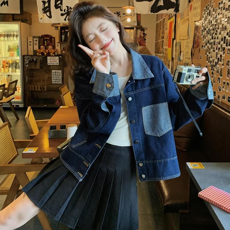 パッチワークデニムジャケット