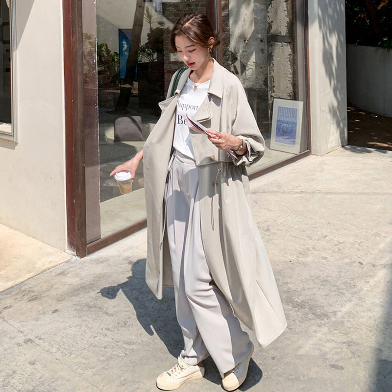 ヨーク付きミディアムレングストレンチコート