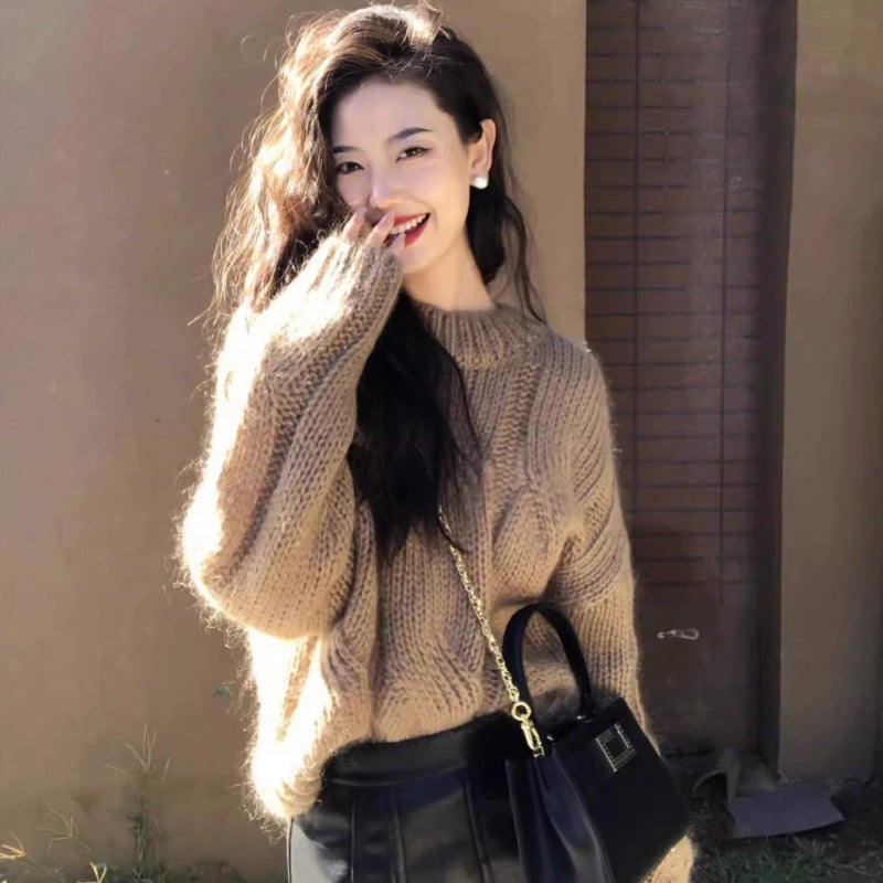 ローゲージケーブルニットセーター(3colors)