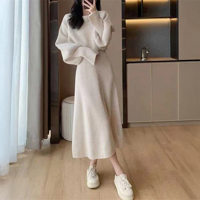 クロップドニット×ノースリーブワンピースSET(3colors)