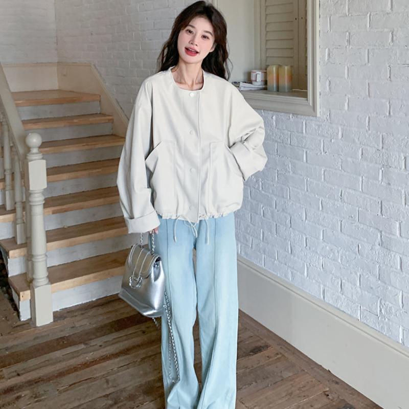 ノーカラールーズショートジャケット(2colors)