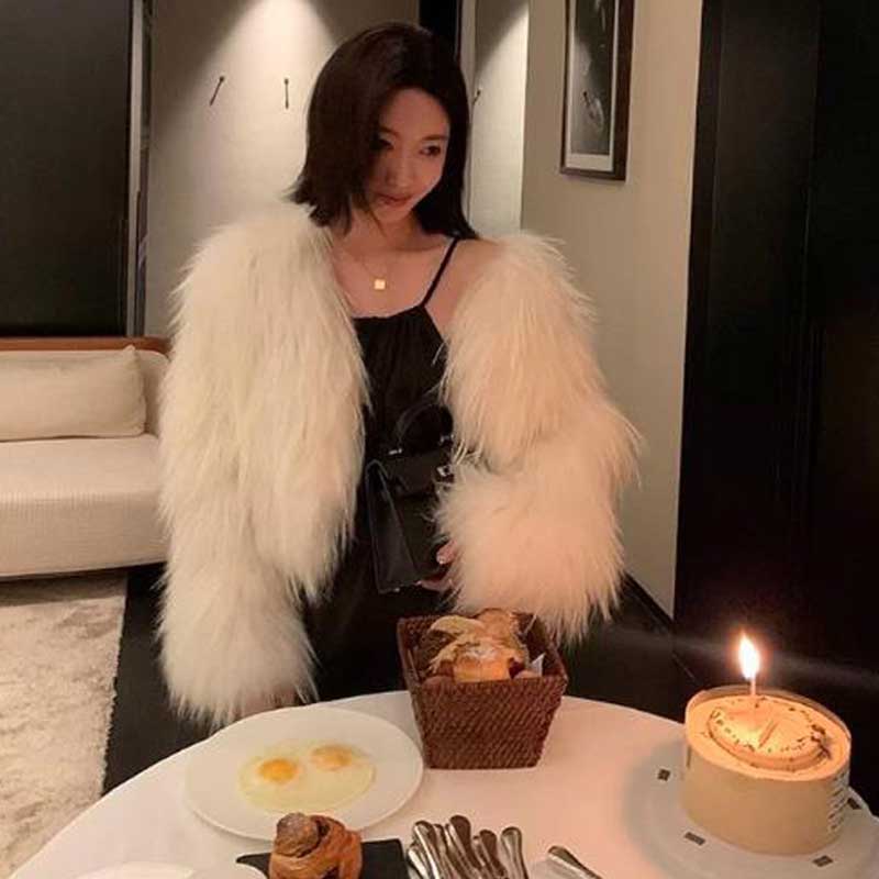 ショート丈ファージャケット