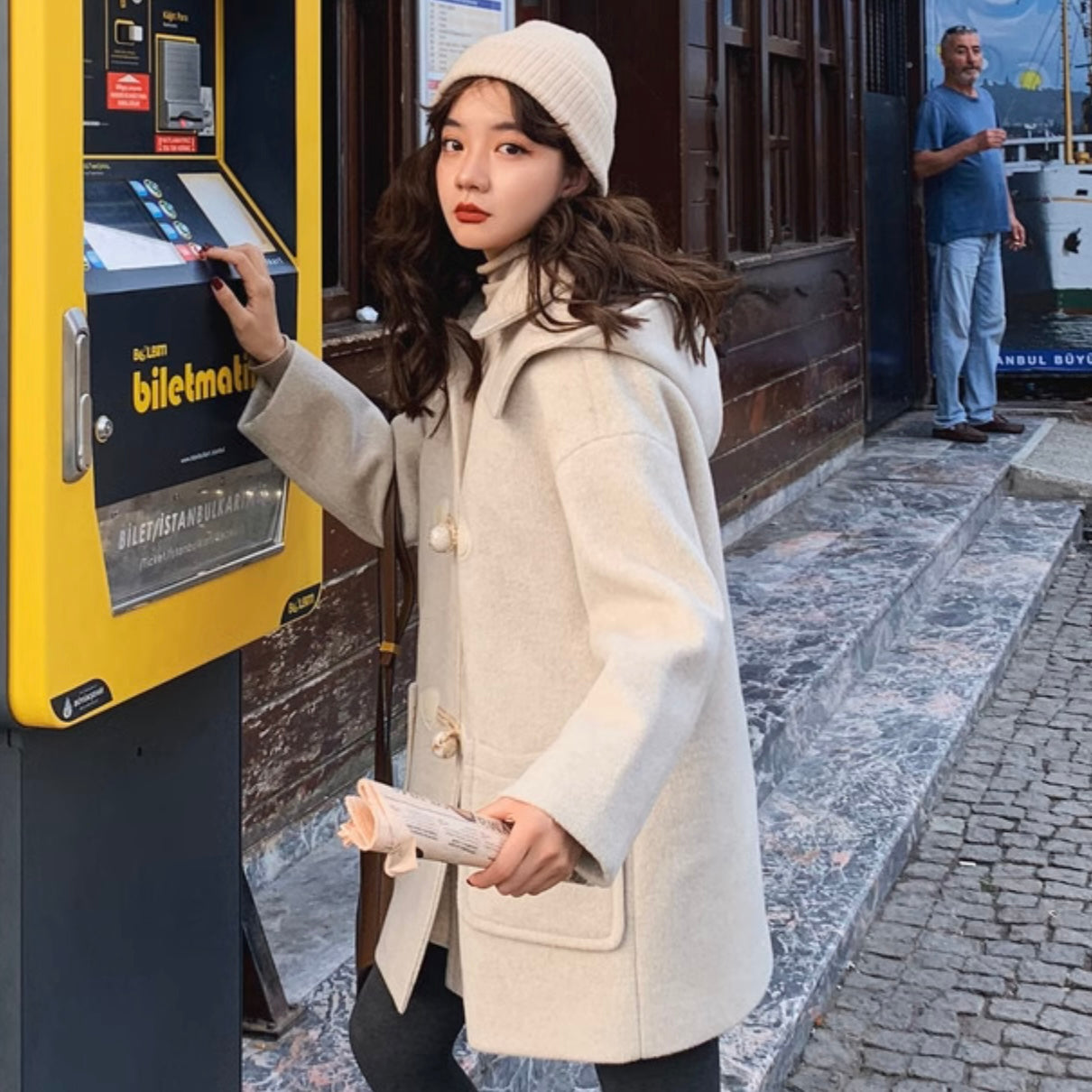 2wayミドル丈ダッフルコート