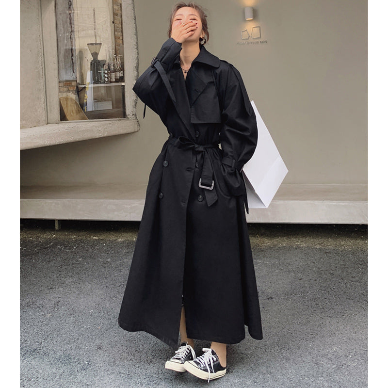 ブラックオーバーサイズトレンチコート