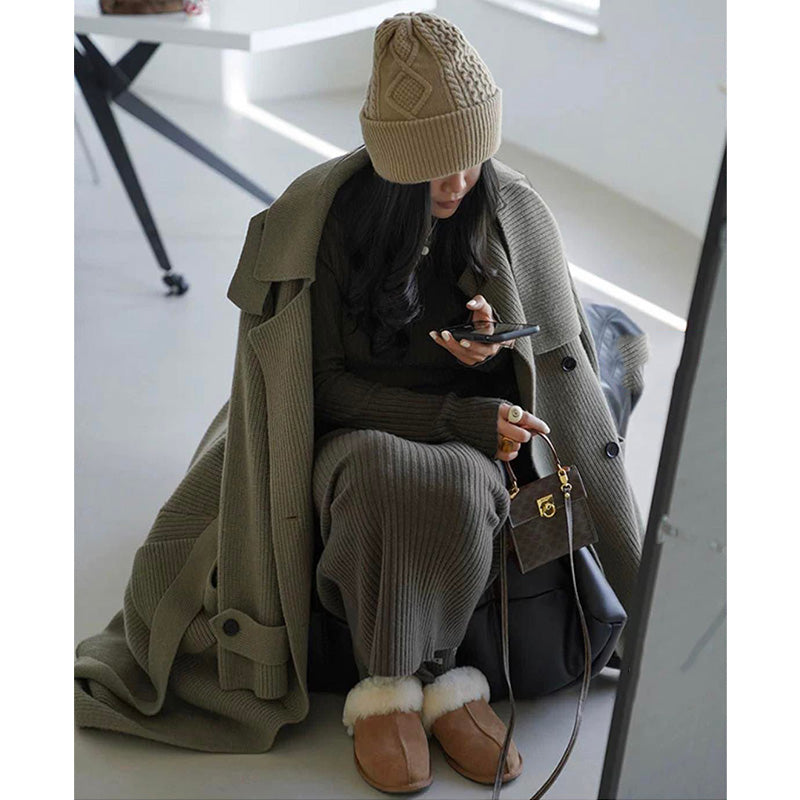 ニットガウンマキシトレンチコート(7colors)