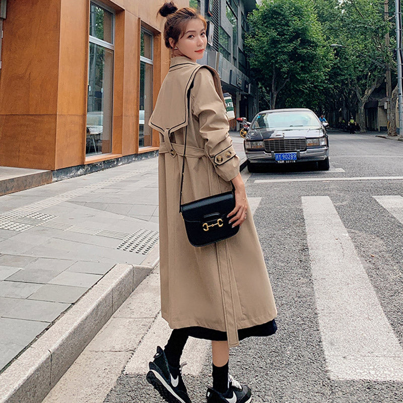 セーラーカラーコンビステンカラーロングコート