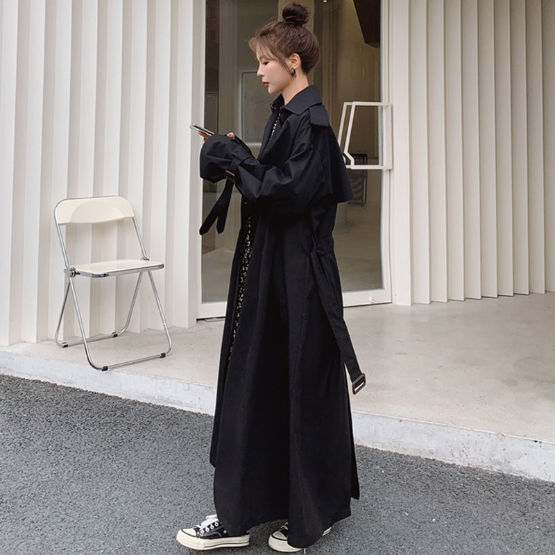 ブラックオーバーサイズトレンチコート