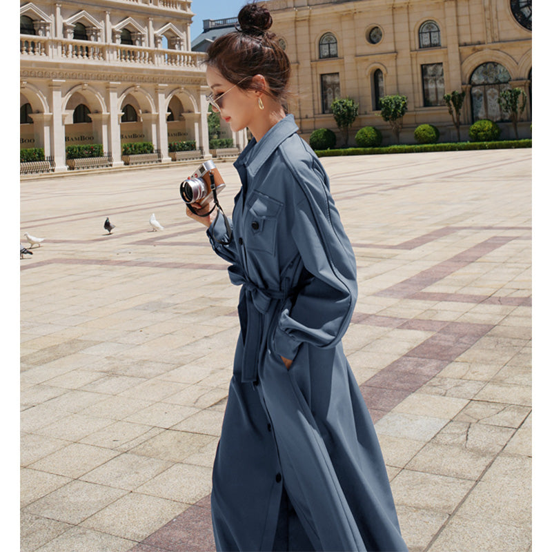 胸フラップポケットシャツワンピース(2colors)