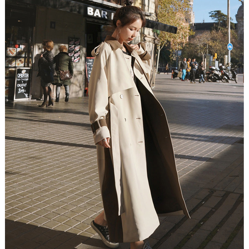 バイカラーオーバーロングトレンチコート