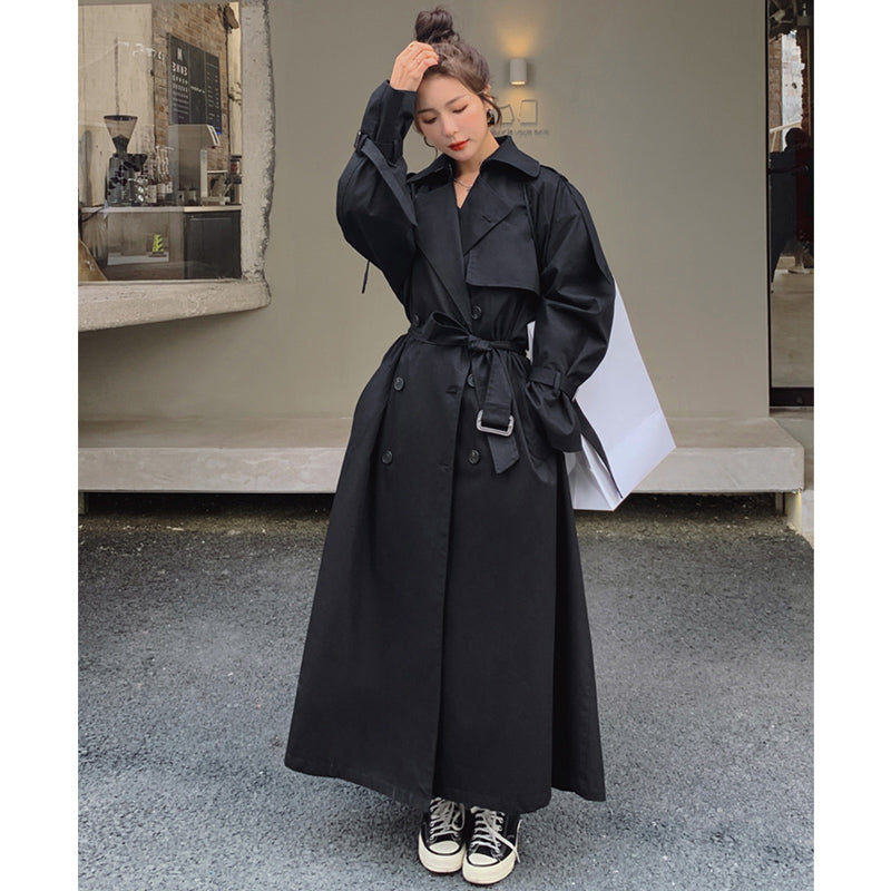 ブラックオーバーサイズトレンチコート