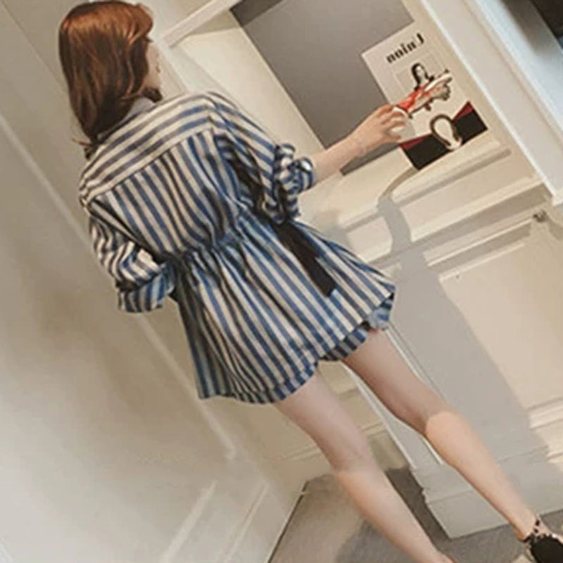 ストライプペプラムセットアップ