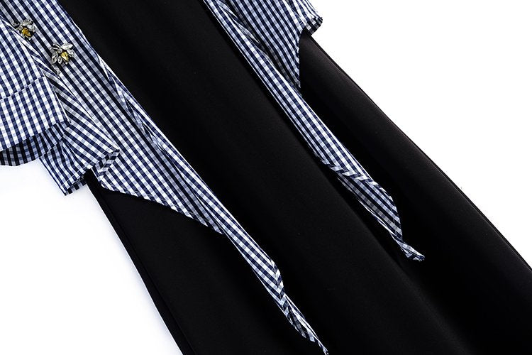 レイヤード風オープンショルダーワンピース(2colors)