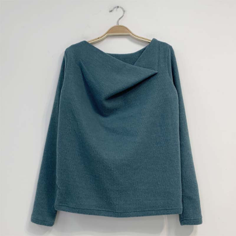 イレギュラーネックニットトップス(3colors)