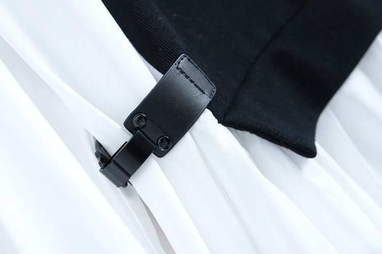 異素材フリルニットベストドッキングブラウス×ラップ風ショートパンツ【上下別売り可】