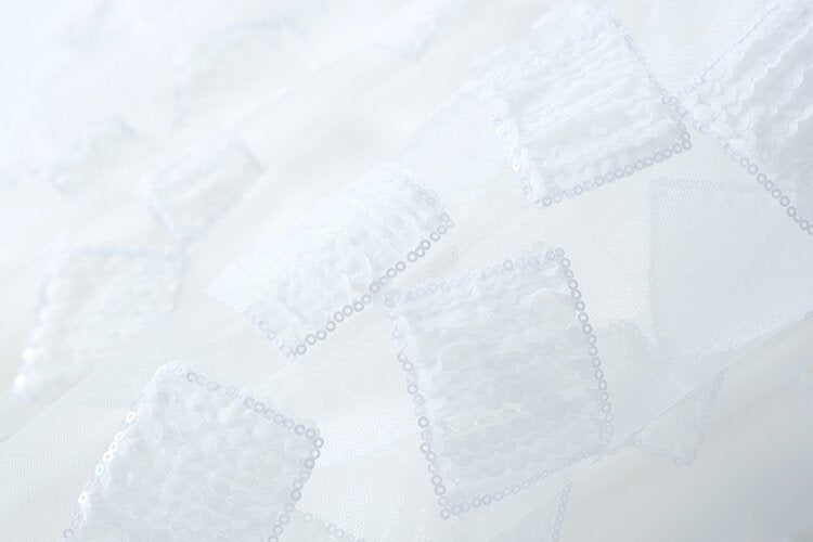ライン入りジッパーチュールワンピース