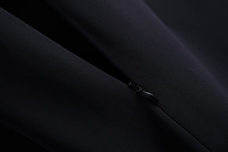 ポルカドットコンビネーション襟付きワンピース(2colors)