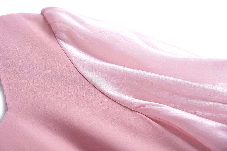 異素材パフスリーブベルト付きワンピース(2colors)