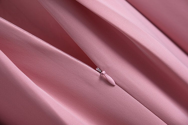 異素材パフスリーブベルト付きワンピース(2colors)