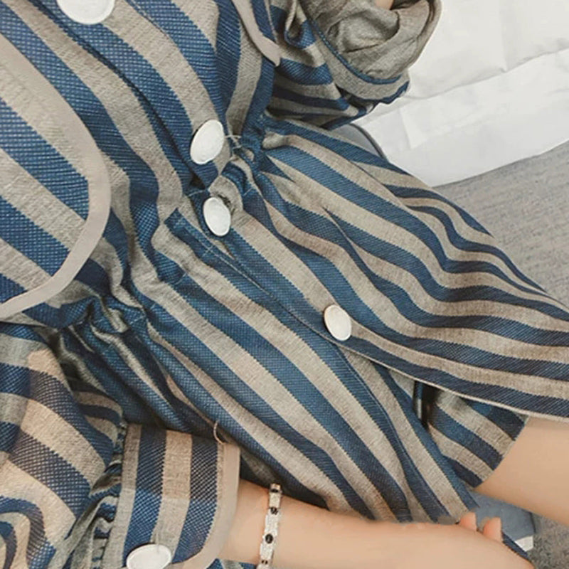 ストライプペプラムセットアップ