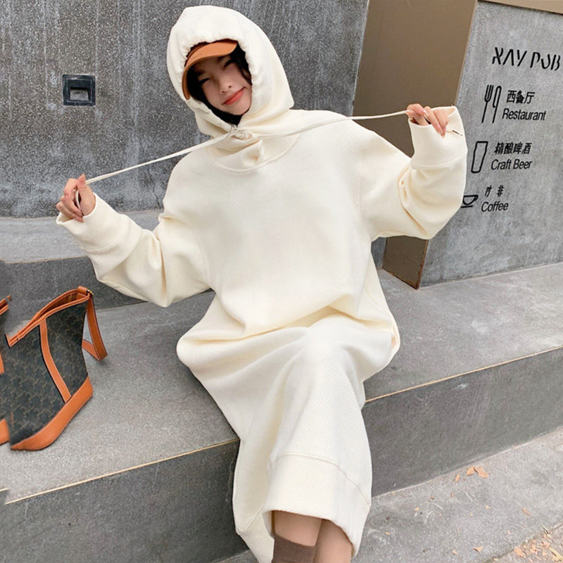 リブオーバーパーカーワンピース