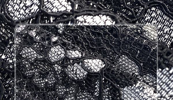 ラメ総レースシアースカラップミニワンピース