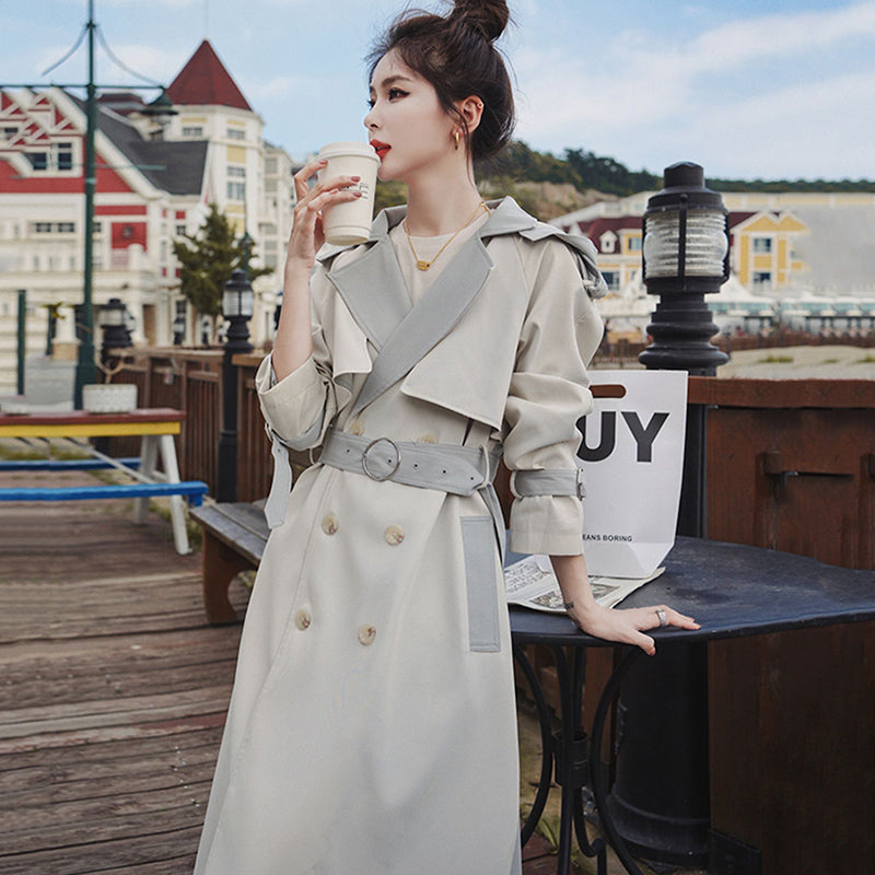 2WAYビッグフードコンビロングトレンチコート