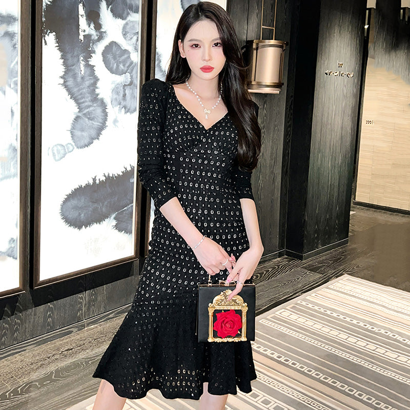 スパンコールマーメイドワンピース