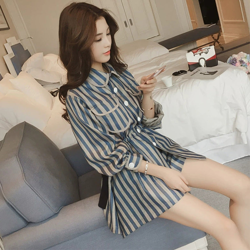 ストライプペプラムセットアップ