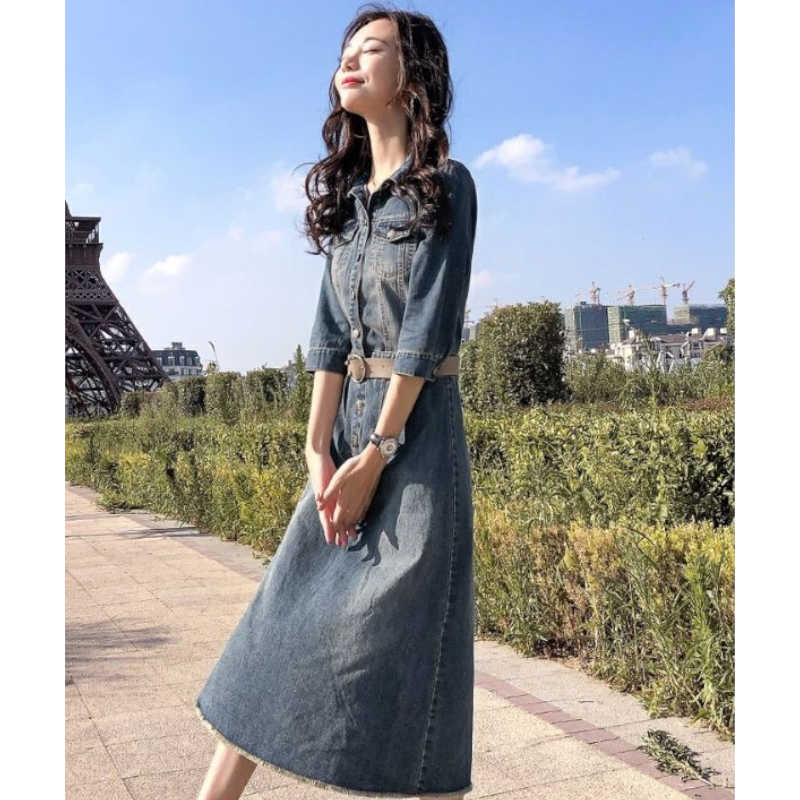 ウエスタンシャツデニムワンピース