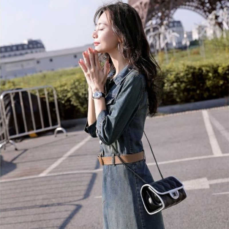 ウエスタンシャツデニムワンピース