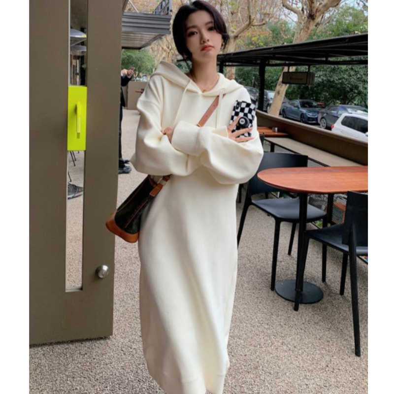 リブオーバーパーカーワンピース