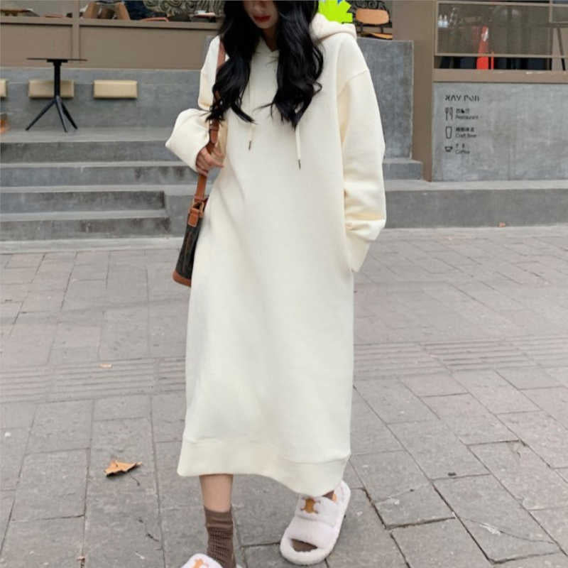 リブオーバーパーカーワンピース