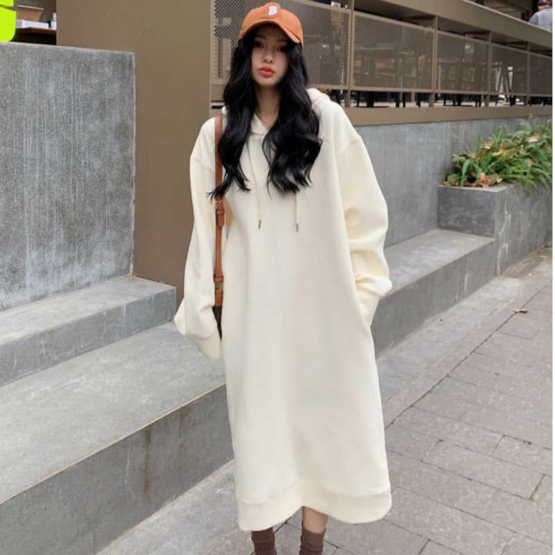 リブオーバーパーカーワンピース