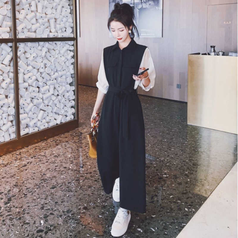 ドルマンパフスリーブシャツオールインワンパンツ