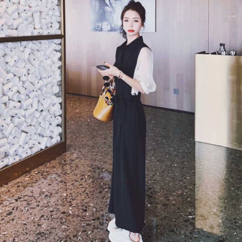 ドルマンパフスリーブシャツオールインワンパンツ