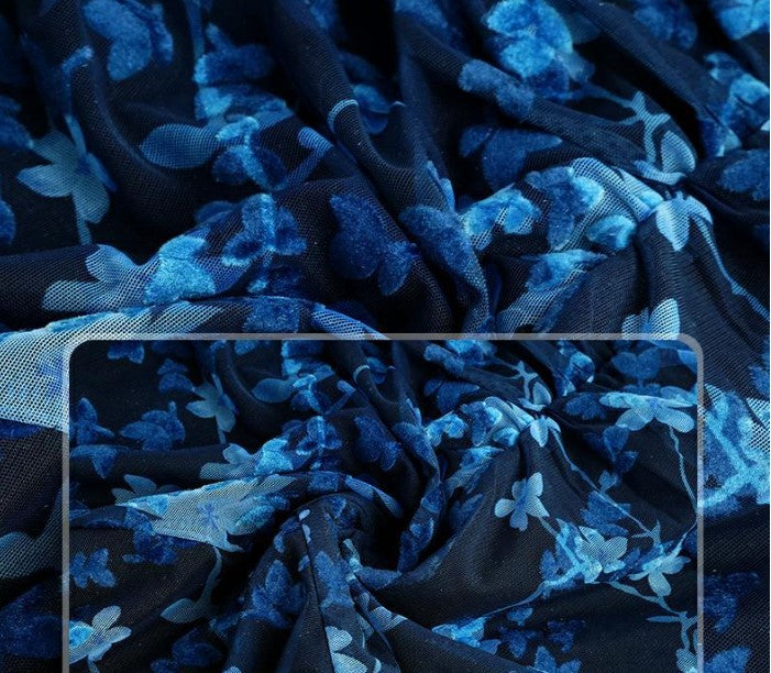 花柄バックオープンマーメイドキャミワンピース