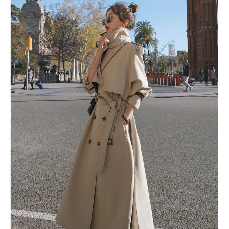 バイカラーオーバーロングトレンチコート