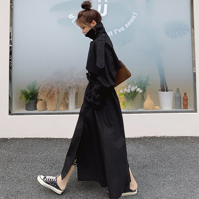 ブラックオーバーサイズトレンチコート