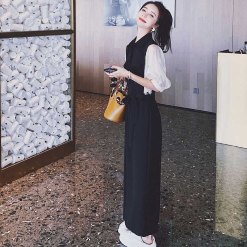 ドルマンパフスリーブシャツオールインワンパンツ