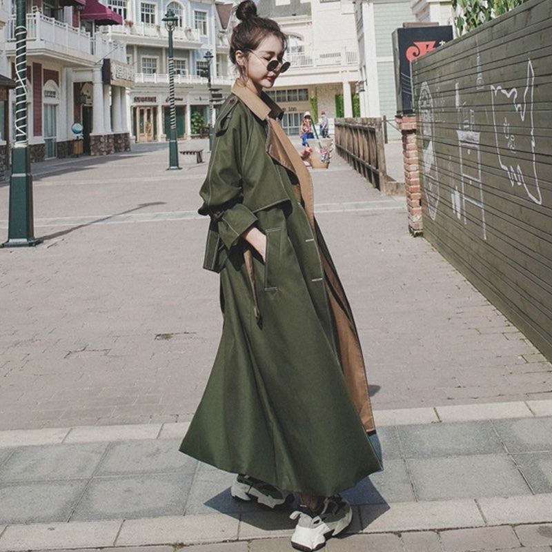 レイヤード風2WAYロングトレンチコート